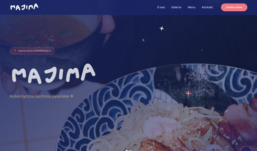 Strona Restauracji Majima zrobiona przez 321.com.pl